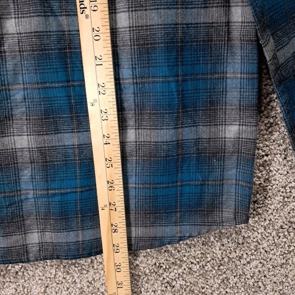 Apt.9 Men's Button Down Shirt Soft Touch Flannel Blue Medium - Picture 12 of 13